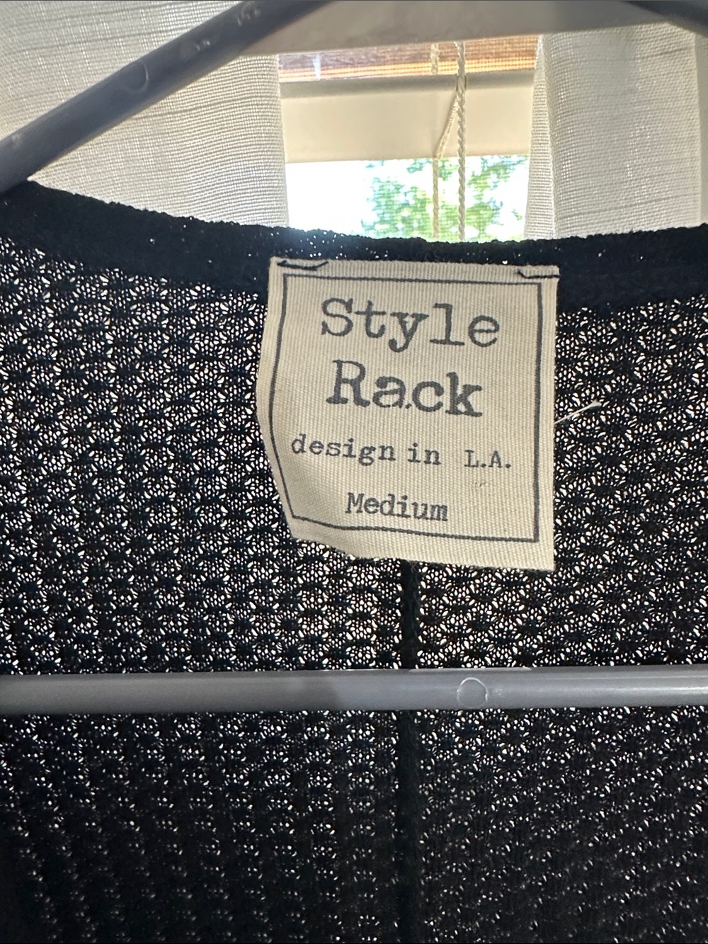 Style Rack Black Open-Weave Knit Top - Picture 2 of 4